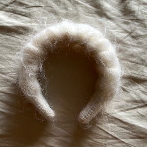 Fly By Night Ruffle Cream Mohair Crown